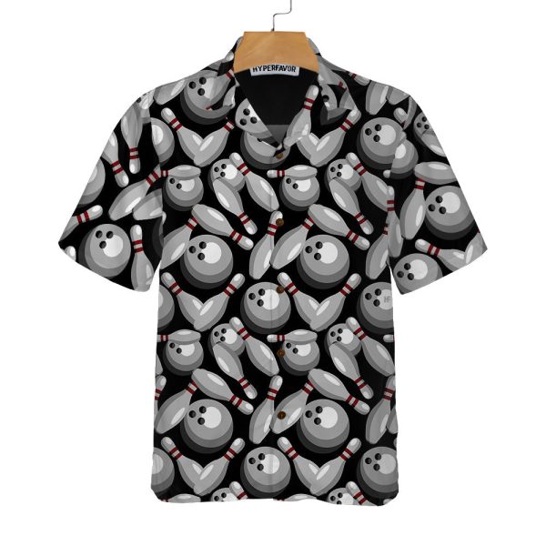 Bowling Pins & Balls Hawaiian Shirt – Perfect Gift for Enthusiasts Seamless Patterns