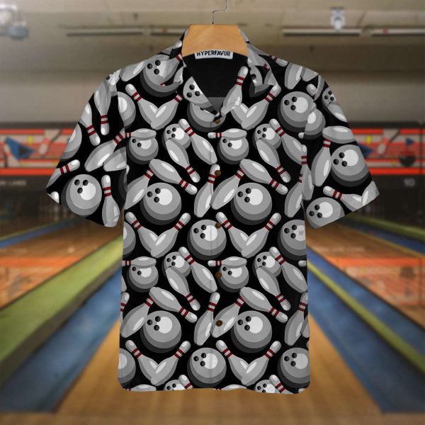 Bowling Pins & Balls Hawaiian Shirt – Perfect Gift for Enthusiasts Seamless Patterns