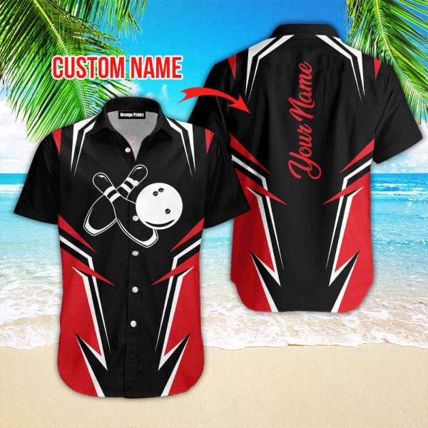 Bowling Rolling Ball Custom Name Hawaiian Shirt For Unisex HN3655