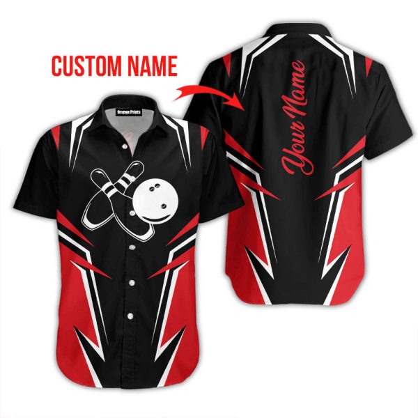 Bowling Rolling Ball Custom Name Hawaiian Shirt For Unisex HN3655
