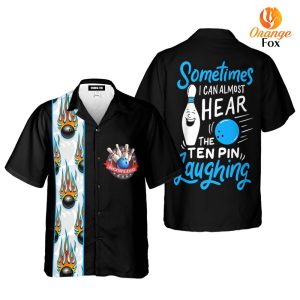 Hawaiian Bowling Shirt for Men & Women: Ten Pin Laughing Design (WT1648)