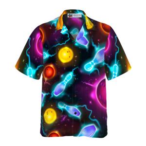 bowling space color hawaiian shirt best gift for bowling lovers friend family 2.png