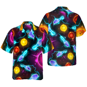 Bowling Space Color Hawaiian Shirt: Perfect Gift for Bowling Enthusiasts – Friends & Family