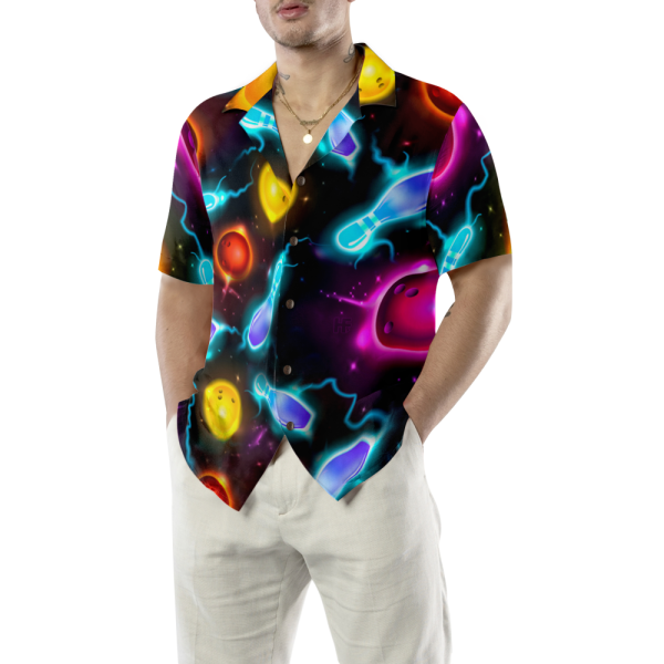 Bowling Space Color Hawaiian Shirt: Perfect Gift for Bowling Enthusiasts – Friends & Family