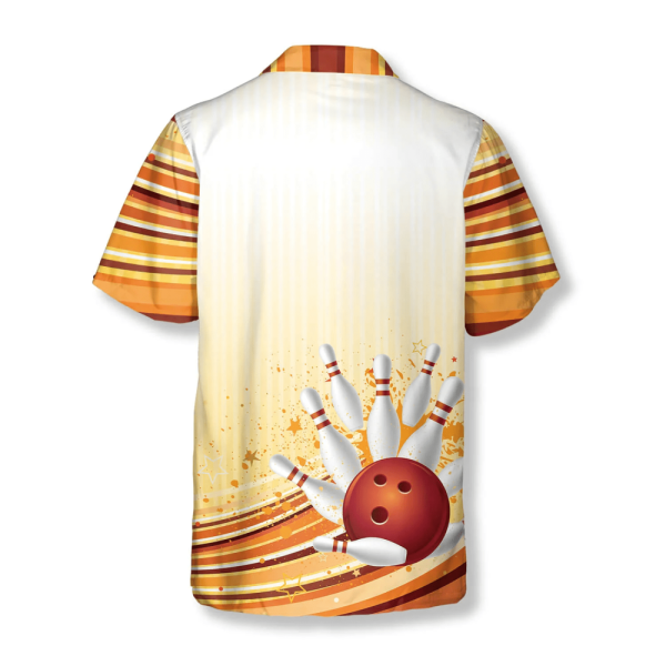 Bowling Strike and Strip Lines Pattern Bowling Hawaiian Shirt