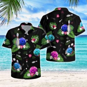 Bowling Tropical Hawaiian Shirt, Summer Gift,…