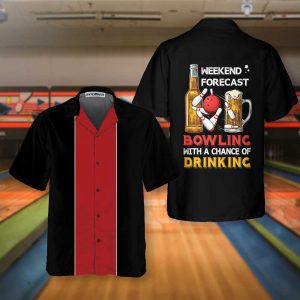 Get Ready for a Fun Bowling Weekend with our Hawaiian Shirt – Perfect Gift for Bowling Players Friends & Family!
