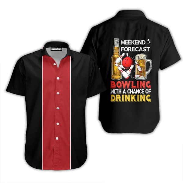 Bowling Weekend Forecast Hawaiian Shirt For Unisex Gift HL2498