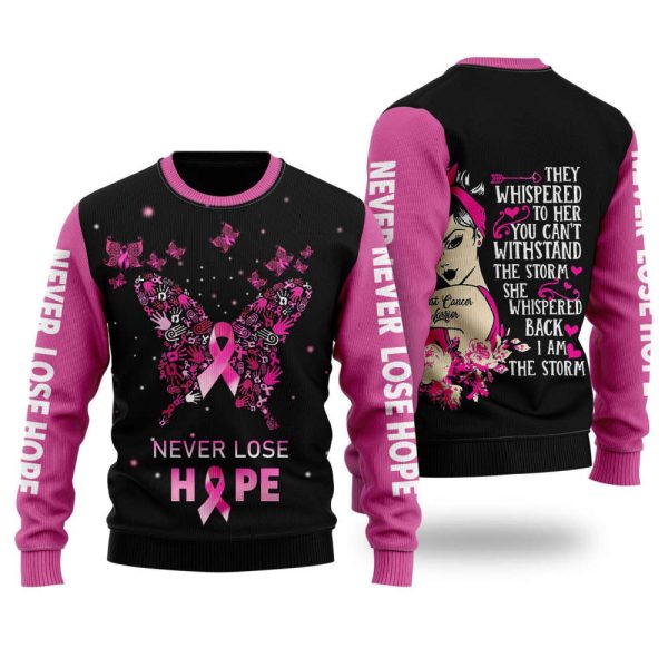 Breast Cancer Warrior Ugly Christmas Sweater – Christmas Gift UH2009