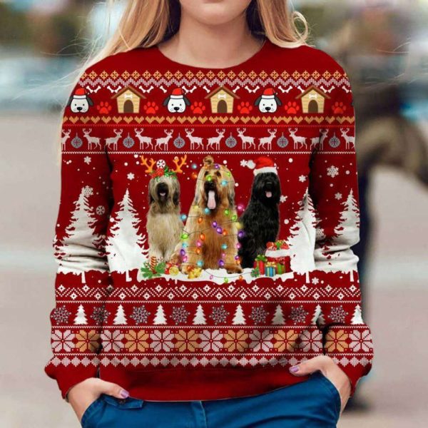 Briard Dog Ugly Christmas Sweater For Christmas Day