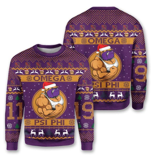 Bulldog Omega Psi Phi Christmas Sweater: Festive and Stylish Apparel for the Holiday Season
