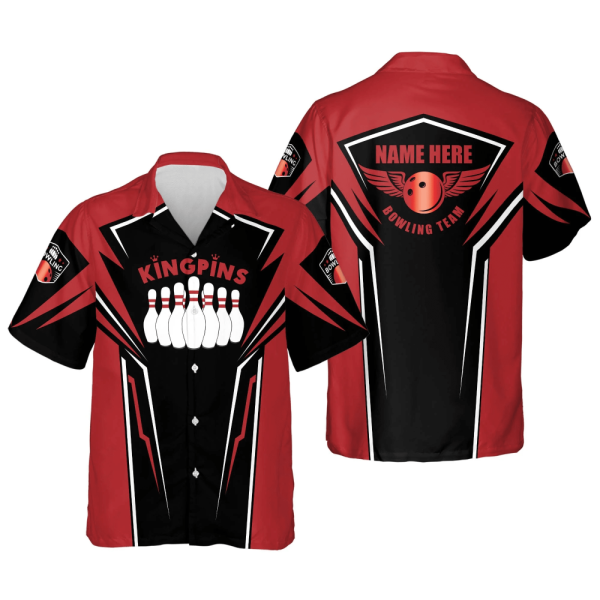 Stylish Button-Down Hawaiian Bowling Shirt for Men & Women – Perfect Summer Gift for Bowling Teams