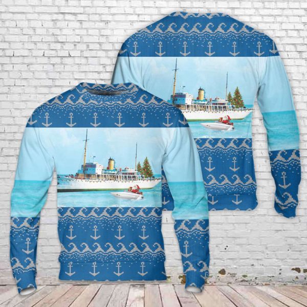 Canada CSS Acadia Museum Ship Christmas Sweater 3D Gìt For Christmas