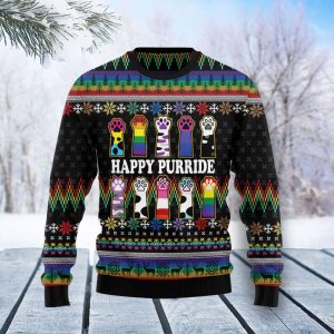 Cat LGBT Color Ugly Christmas Sweater…