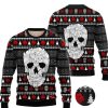 Cat Skull Ugly Christmas Sweater – 3D All Over Printed Sweater