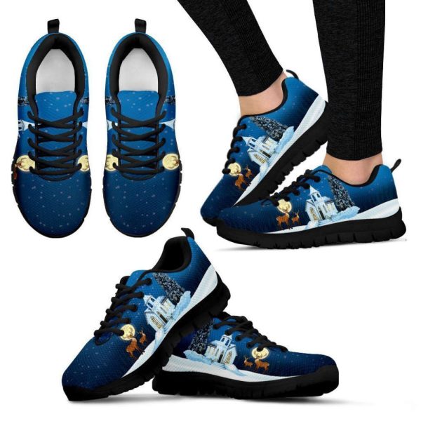 Christmas Night Women’s Sneakers For Men And Women Comfortable Walking Running Lightweight Casual Shoes