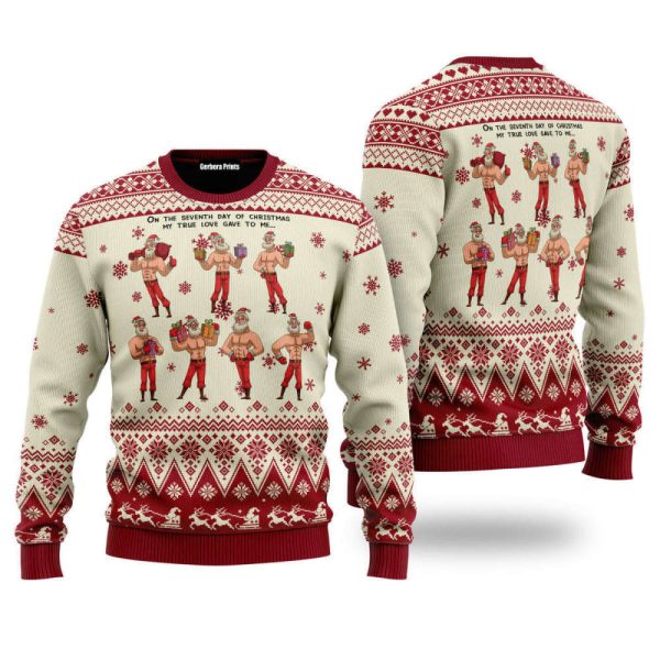 Christmas Seven Sexy Santa Claus Ugly Christmas Sweater For Christmas Gift