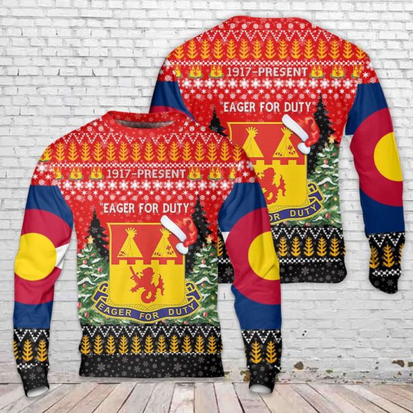 Colorado Army National Guard 157th Field Artillery Regiment Christmas Sweater Gift For Christmas