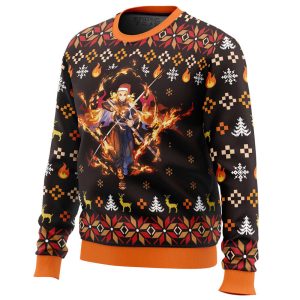 comfimerch fire rengoku demon slayer christmas sweater 1.jpeg