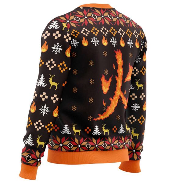 Cozy Rengoku Demon Slayer Christmas Sweater – Comfimerch: Ignite Holiday Spirit Perfect Christmas Gift
