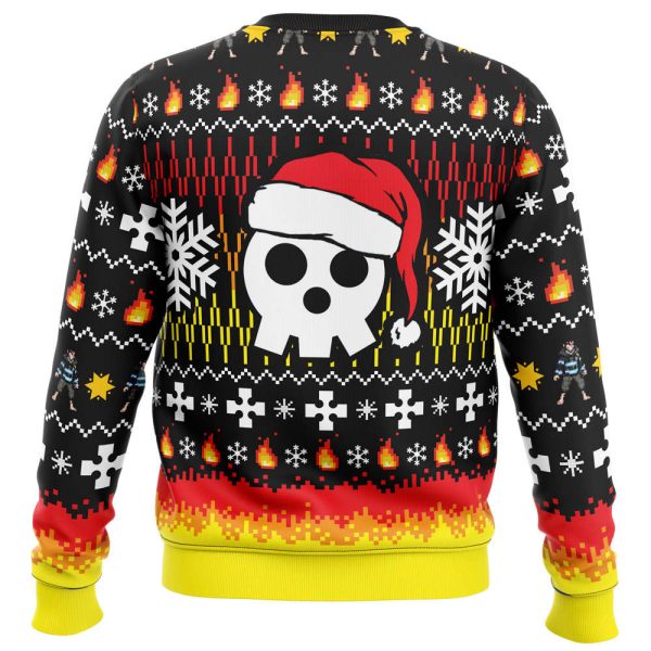 Comfimerch We Didn’t Start the Fire this Christmas Fire Force Ugly Christmas Sweater