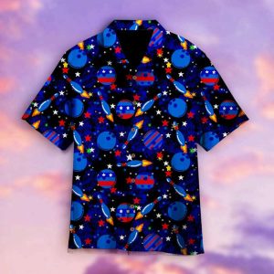 Cosmic Galaxy Bowling Hawaiian Shirt For…