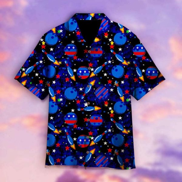 Cosmic Galaxy Bowling Hawaiian Shirt For Men & Women WT1292