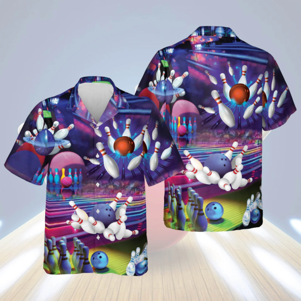 Personalized Funny Bowling Hawaiian Shirts for Men – Custom Names Unique Style