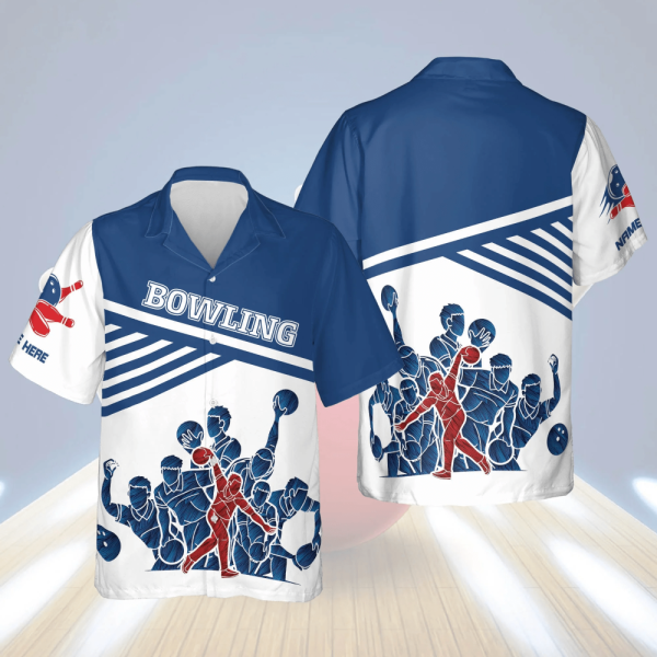 Unique Custom Men s USA Bowling Hawaiian Shirts – Perfect Bowling Attire for Men