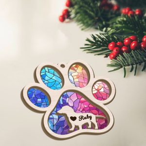 custom name dachshund paw rianbow suncatcher ornament custom dogs name christmas ornament gift for dog lover 1.jpeg