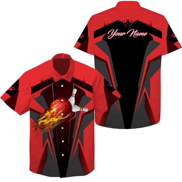 Custom Personalized Hawaiian Bowling Shirts – Name & Team Ideal Gift for Friends Family & Team