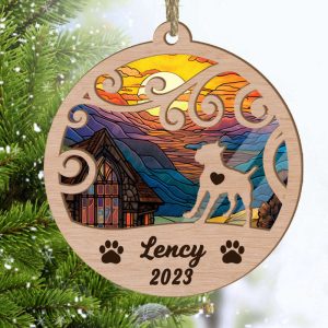 custom suncatcher ornament cane corso sunset background custom name and year christmas gift for dog lover 2.jpeg