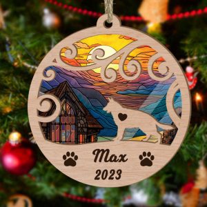 custom suncatcher ornament german shepherd sunset background custom name and year christmas gift for dog lover 1.jpeg