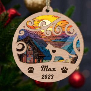 custom suncatcher ornament german shepherd sunset background custom name and year christmas gift for dog lover 2.jpeg