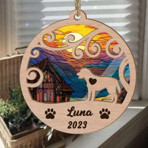custom suncatcher ornament labrador retriever sunset background custom name and year christmas gift for dog lover 1.jpeg