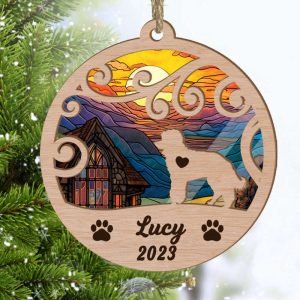 custom suncatcher ornament poodle sunset background custom name and year christmas gift for dog lover 2.jpeg