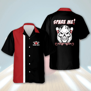 custom with name spare me bowling hawaiian shirt bowling shirt for men.png