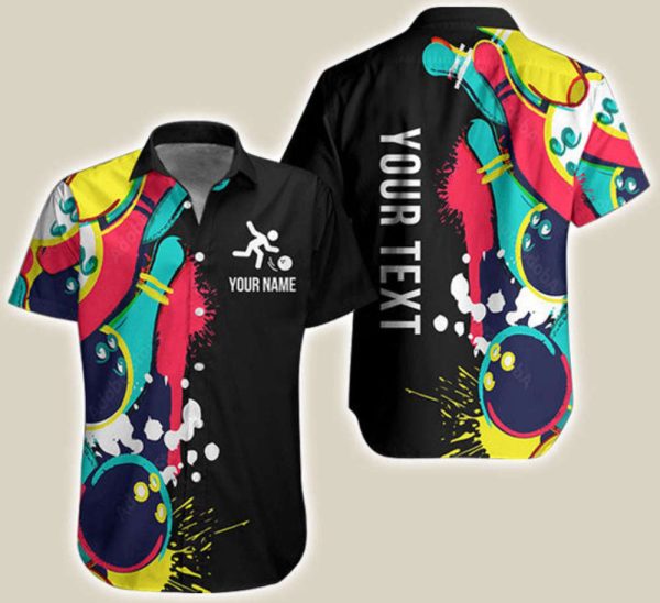 Customize Bowling Hawaiian Shirt, Bowling Color Shirt, Bowling Shirt – Best Gift For Bowling Lovers, Bowling Team