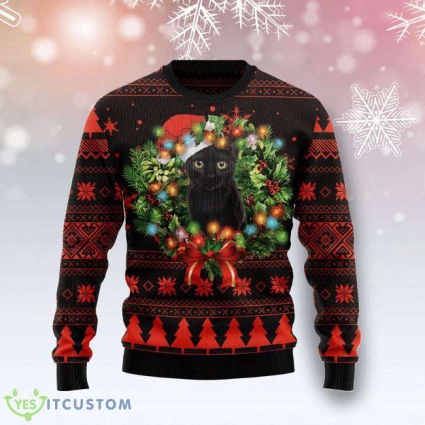 Cute Black Cat Christmas Sweater For Christmas Gift