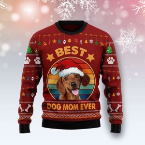dachshund best dog mom ever ugly christmas sweater all over print sweatshirt.jpeg