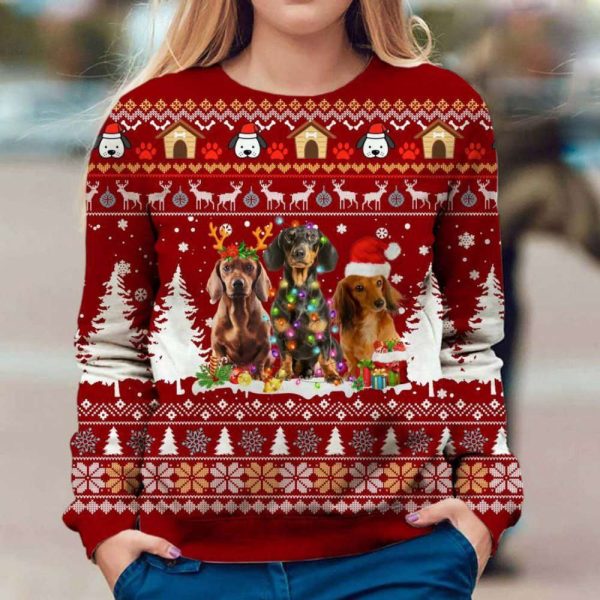 Dachshund Dog Ugly Christmas Sweater For Christmas Day