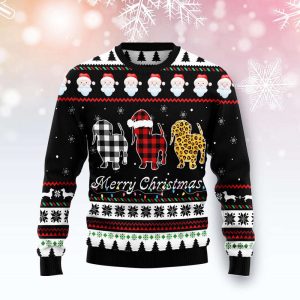 Dachshund Merry Christmas Ugly Sweater –…