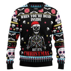 Dead Inside Ugly Christmas Sweater for…