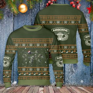 82nd Airborne Division Paratroopers Christmas Sweater…