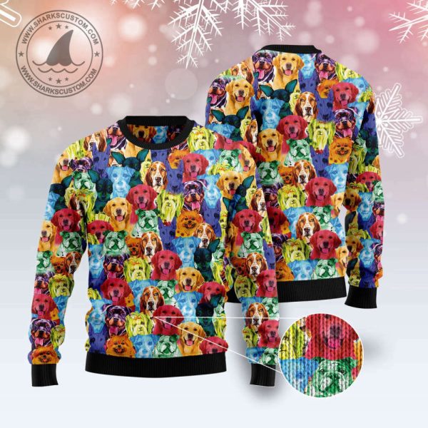 Dog Colorful Ugly Christmas Sweater – Gift For Christmass Day
