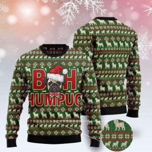dog pug bah humbug ugly christmas sweater festive christmas gift 1.jpeg