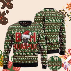 dog pug bah humbug ugly christmas sweater festive christmas gift.jpeg