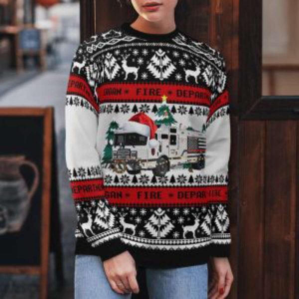 Eagan Fire Department Ugly Christmas Sweater – Gift For Christmas Day Firefighter Enthusiasts