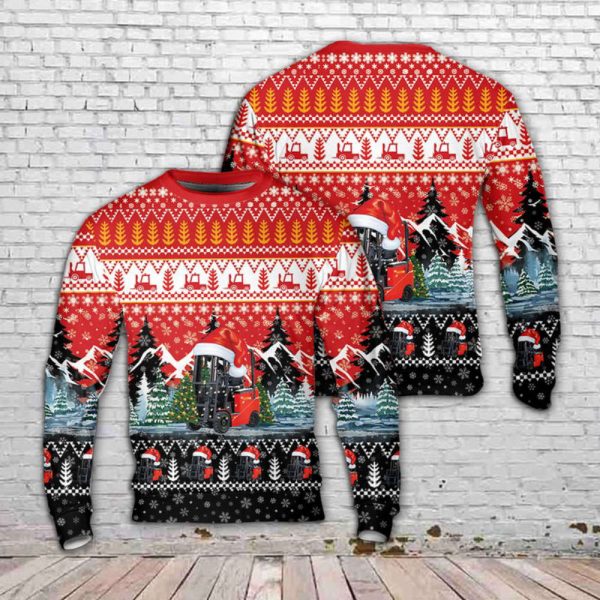 Electric Forklift Christmas Sweater Gift For Christmas