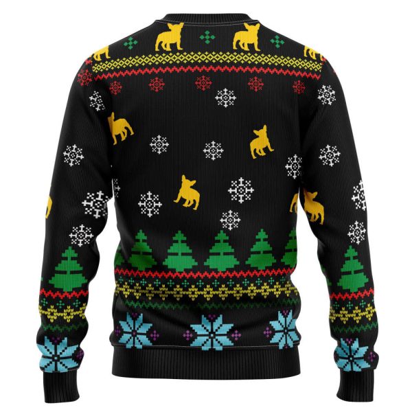 Festive French Bulldog Christmas Sweater: Stylish Holiday Attire for Dog Lovers